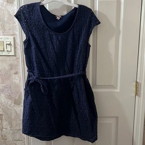 Merona Lace navy blue mini dress